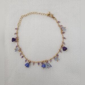 Purple Lily Charm Bracelet NWOT